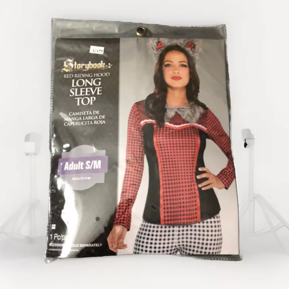 Storybook Red Riding Hood Adult Long Sleeve Tunic Top S/M Up To Size 8 New